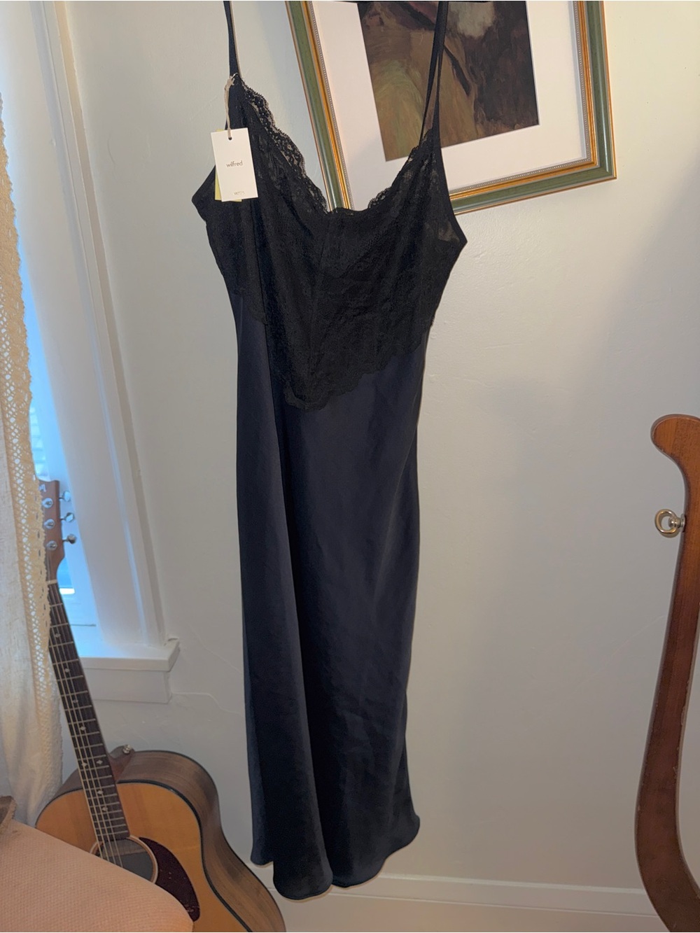 NEW WITH TAGS Aritzia Slip Midi Lace Dress